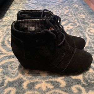 TOMS black wedges.  Used but very good shape!